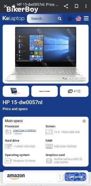 hp 15-dw0057nl / i7 8th gen за части , снимка 1