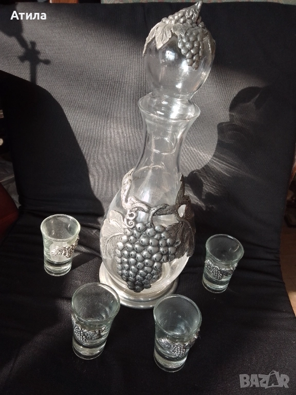 сервиз кристал метал, снимка 1