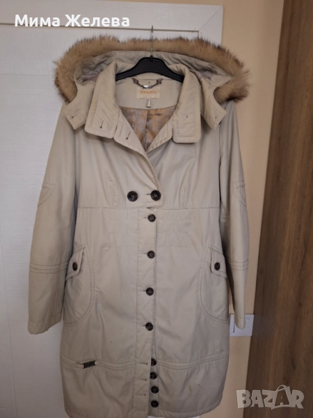 Дамска ватирана шуба,палто Кенсол с качулка ест.пух,номер 48 БГ, снимка 1