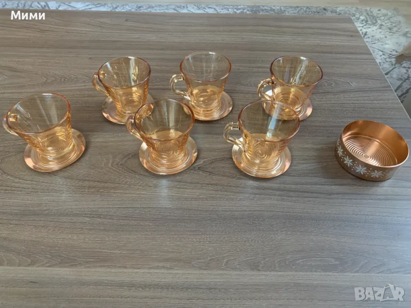 Чаши нови неупотребявани от соца руски, за чай стакниподстакани, снимка 1