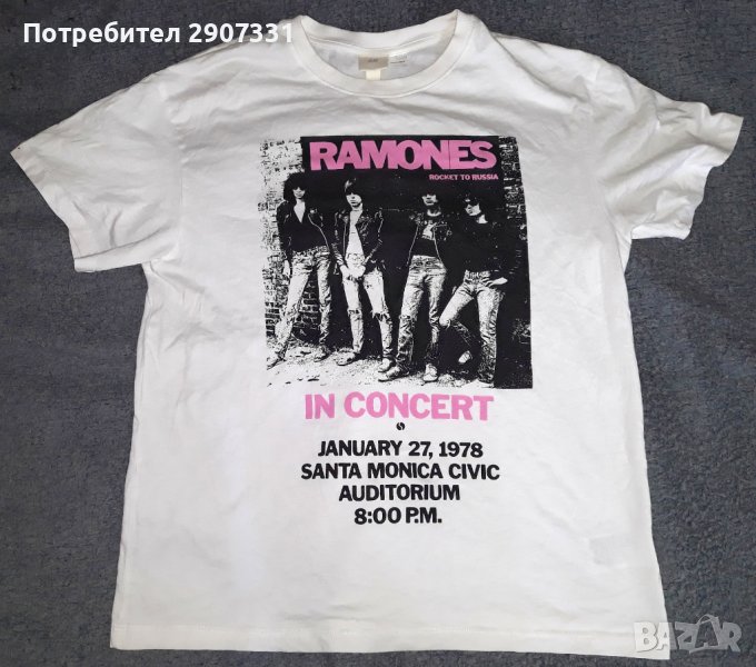Тениска групи Ramones. Rocket to Russia. H & M, снимка 1