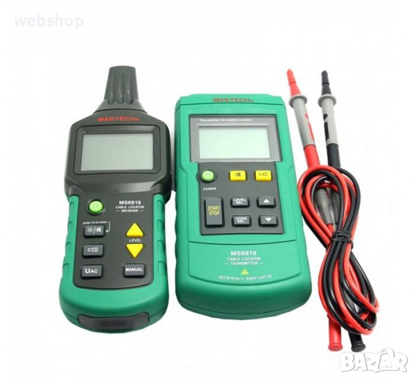 Тестер/тракер MASTECH MS6818 за електрически кабели с предавател и приемник, снимка 1