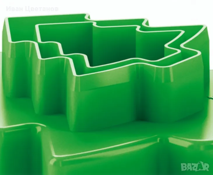 Комплект форми за сладки, коледна елха, 4 размера, снимка 1