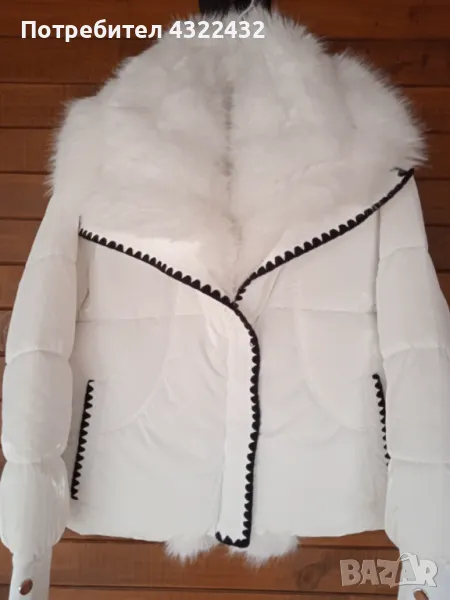 Пухено яке бяло, снимка 1