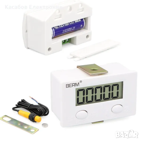 Цифров брояч на импулси с магнитен сензор, работи с 1xAA батерия, снимка 1