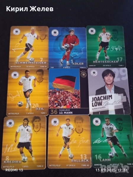 Колекционерски картички на футболисти САМИ КЕДИРА,ПЕР МЕРТЕЗАКЕР,МЕСУТ ЙОЗИЛ 51018, снимка 1