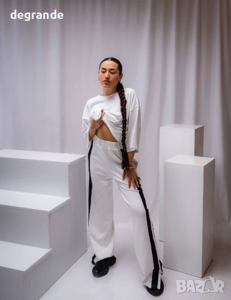 Бял дамски спортен комплект, снимка 1