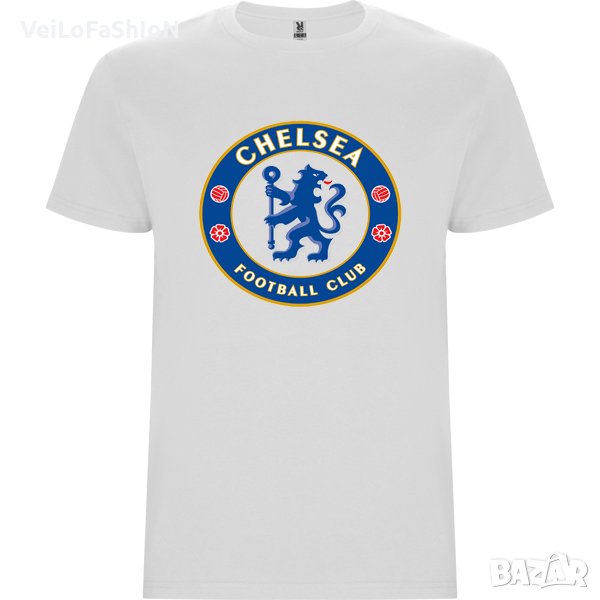 Нова мъжка тениска на футболния отбор Челси (CHELSEA) в бял цвят, снимка 1