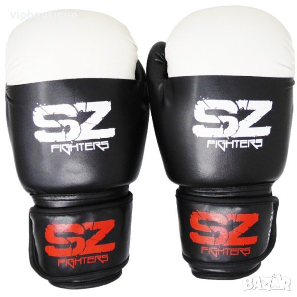 Боксови Ръкавици Gel X Lite Ест. Кожа Черно с бяло, снимка 1