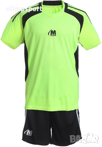 Екип футболен 16 броя в комплект електриково зелено и черно с номера 2-11 и 13-18., снимка 1