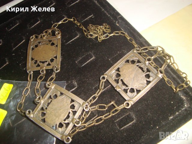 ВИНТИДЖ БРОНЗОВА ОГЪРЛИЦА с ШЛИФОВАН ФАТУРАН МАЙСТОРСКА БИЖУТЕРИЙНА ИЗРАБОТКА 24736, снимка 7 - Колиета, медальони, синджири - 34339602