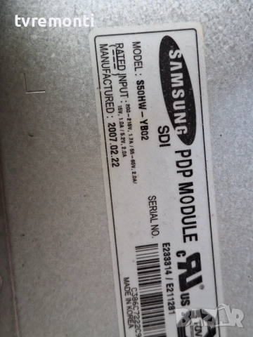 Y-BUFFER BOARD LJ41-04219A LJ92-01401A за 50-инчов телевизор Samsung PS-50Q96HD, с дисплей S50HW-YB0, снимка 3 - Части и Платки - 51651214