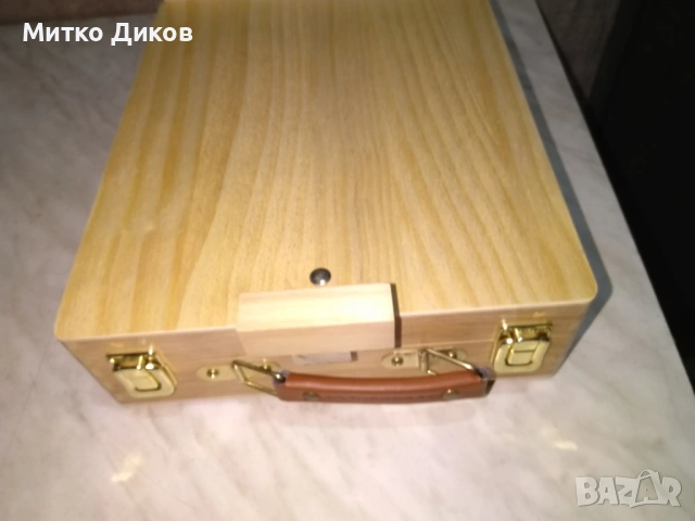 Дървено куфарче марково на Талентес за бои художници друго ново 36х27х8см Talentes, снимка 3 - Декорация за дома - 53129669