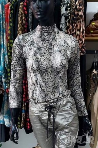 Блуза със змийски принт, снимка 3 - Блузи с дълъг ръкав и пуловери - 38978456