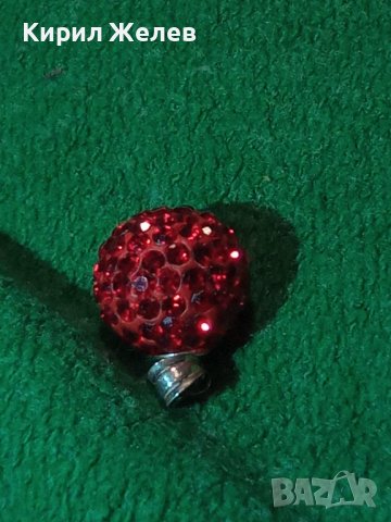 БЛЕСТЯЩО КРИСТАЛНО АРТ МЕДАЛЬОНЧЕ СРЕБРО 925 ПЕНДАНТ ТОПЧЕ за КОЛИЕ 28752, снимка 3 - Колиета, медальони, синджири - 39267353