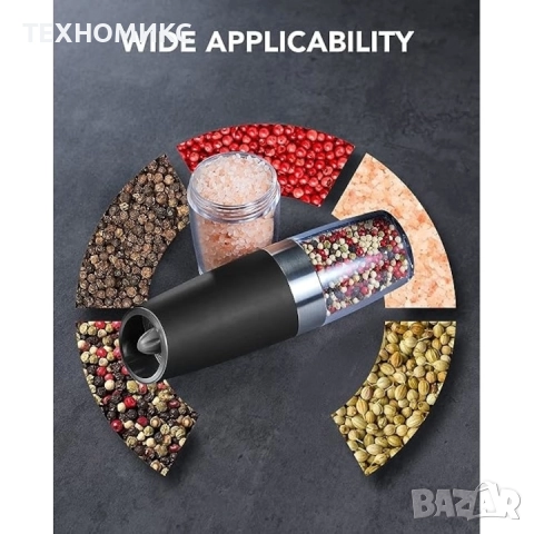 Мелничка за сол и черен пипер, неръждаема стомана, снимка 11 - Други стоки за дома - 52347904