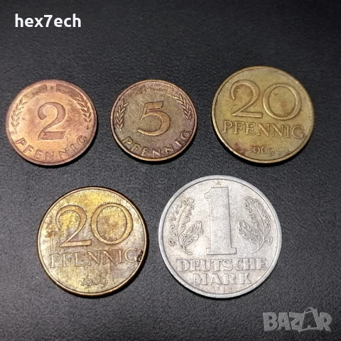 ❤️ ⭐ Лот монети Германия 5 броя ⭐ ❤️, снимка 1
