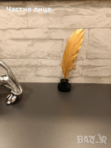 Перо в мастилница , снимка 3 - Декорация за дома - 40653299