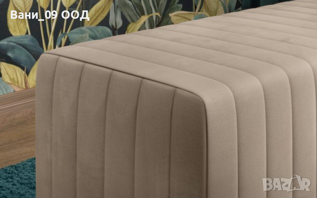 Луксозна табуретка в бежово, снимка 2 - Дивани и мека мебел - 42376634