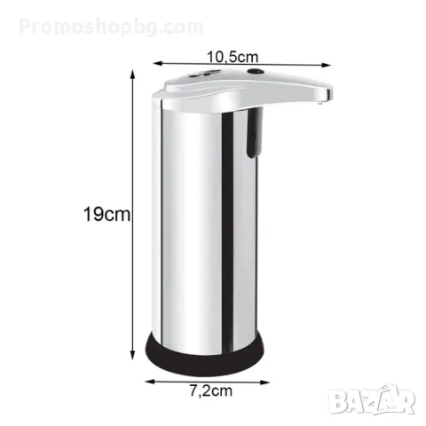 Автоматичен сензорен дозатор за сапун, сребрист, снимка 8 - Други - 48150692