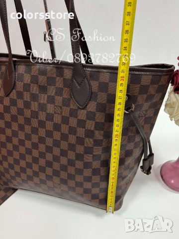 Луксозна кафява чанта Louis Vuitton Neverfull кодBr354, снимка 5 - Чанти - 38161737