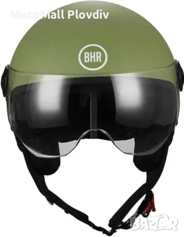 Каска отворена BHR ретро размер S/M/L/XL очила мото мотор, снимка 5 - Аксесоари и консумативи - 49176640
