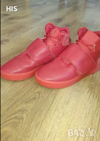 Adidas високи кецове оригинални червени Джорданки, снимка 3 - Детски маратонки - 37569587