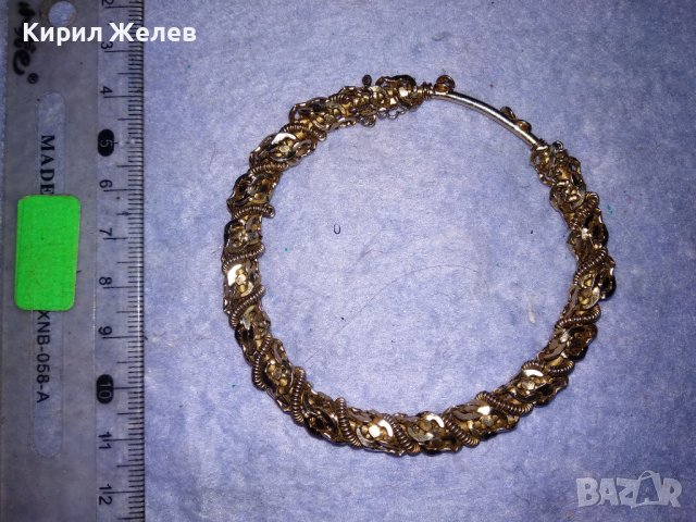 ПОЗЛАТЕНА МНОГО КРАСИВА АР НУВО СТИЛ ВИНТИДЖ ГРИВНА СТОМАНЕНА 37930, снимка 9 - Гривни - 40836411
