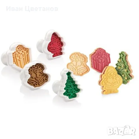 Комплект форми за сладки Tescoma Delicia 4 броя, коледни