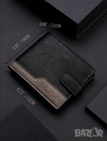 Луксозен мъжки портфейл в черно, снимка 3 - Портфейли, портмонета - 41747054