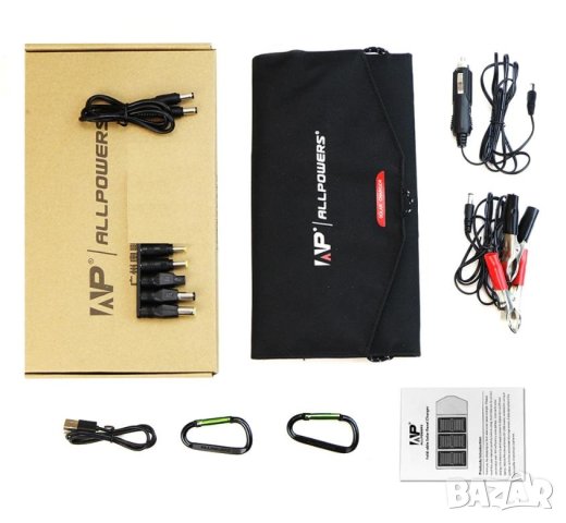 ALLPOWERS™ 18V 21W Сгъваем Соларен Панел SUNPOWER® Слънчев Комплект със Соларни Панели 3х Solar Pads, снимка 7 - Къмпинг осветление - 41310964