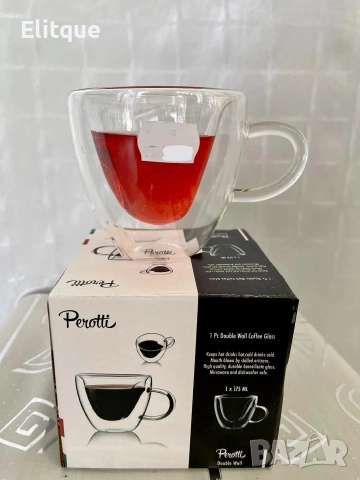 ☕❤️ Двустенна стъклена термо чаша във формата на сърце ❤️☕, снимка 2 - Чаши - 52950027