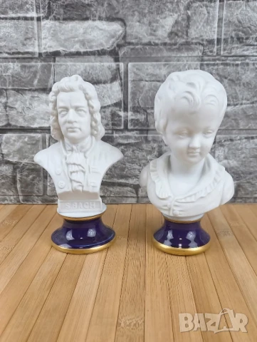 Два бюста на Йохан Себастиан Бах и на момче
