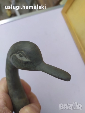 Голяма стара бронзова статуетка/фигура, снимка 12 - Антикварни и старинни предмети - 52963868
