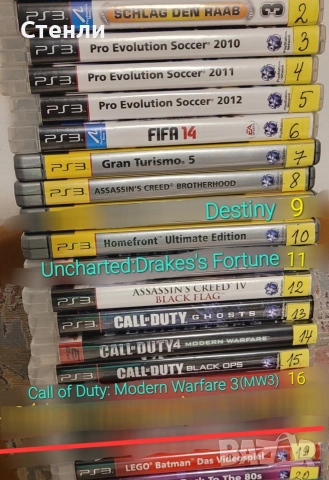 Лот от 17 оригинални игри за PS3 - €75 за всички