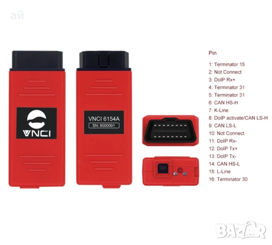 VNCI - VAS 6154A Професионална диагностика за VAG ODIS CAN FD DOIP, снимка 4 - Аксесоари и консумативи - 47110104