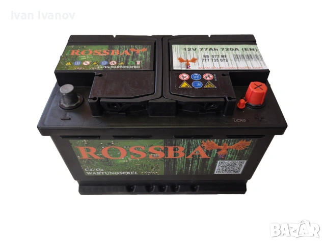 Акумулатор CLARIOS/Rossba 77AH 720A R+ 12V, снимка 5 - Аксесоари и консумативи - 53570685