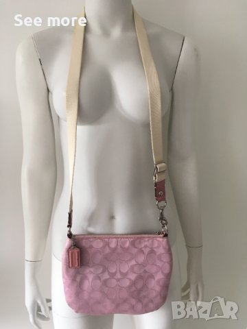 COACH дамска чанта в розово, снимка 3 - Чанти - 41630198