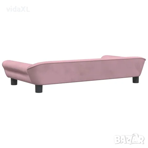 vidaXL Кучешко легло розово 100x50x21 см кадифе, снимка 5 - За кучета - 56146325