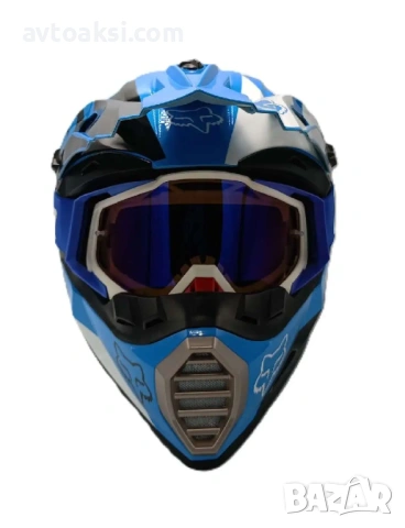 Детско юношеска кросова каска FOX/Red Bull с очила, снимка 8 - Аксесоари и консумативи - 53696020