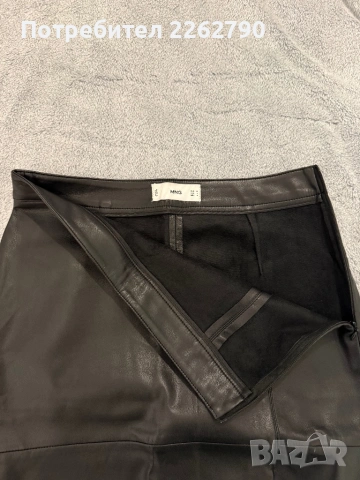 Миди кожена пола Mango S, снимка 4 - Поли - 53047181