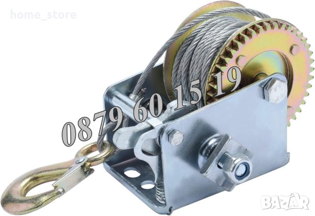 Ръчна лебедка с въже 800LB /360 кг/, лебедка със стоманено въже , снимка 2 - Други инструменти - 40849438