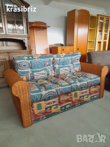 Разтегателен Диван от Естествен Ратан- внос от Германия!