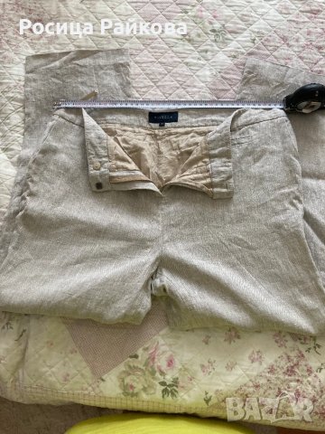 Дамски ленен панталон, 42 размер, снимка 2 - Панталони - 50896776