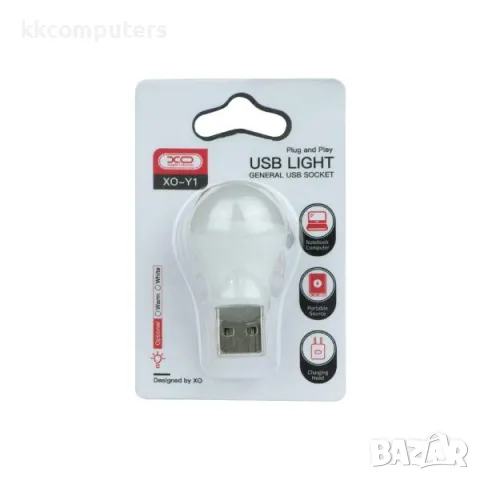 XO Y1 Mini USB LED крушка / Бял / Баркод : 2403649, снимка 3 - Друга електроника - 47709321