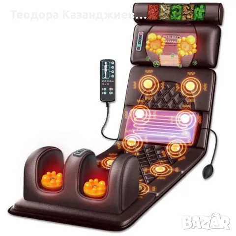 Масажен матрак с вибрационно отопление и масаж на краката – Пълна релаксация у дома, снимка 2 - Масажори - 49740873