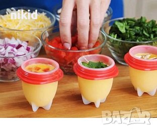 6 бр силиконови форми съда чашки за варене на яйца яйце без черупка Egg Boil Cooker, снимка 7 - Аксесоари за кухня - 41417380