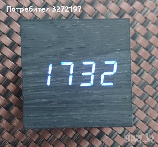 Светещ цифров дървен LED многофункционален настолен USB/AAA електронен часовник, снимка 14 - Други - 40934283
