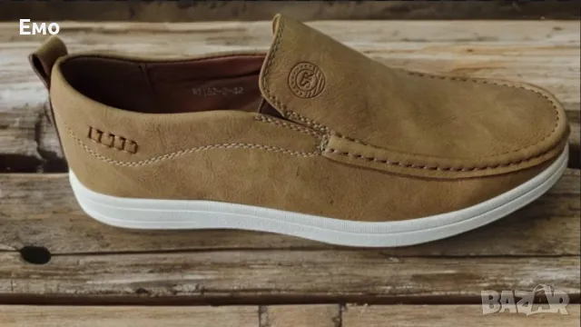 Мъжки елегантни кожени обувки без връзки, снимка 12 - Официални обувки - 47795438