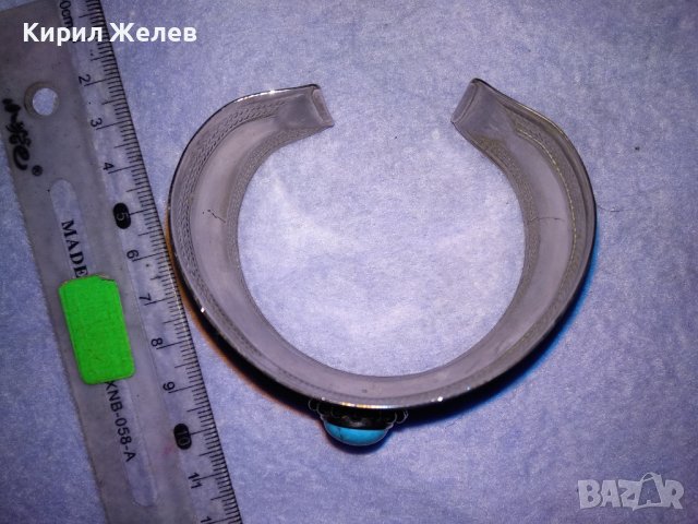 ПРЕКРАСНА СРЕБРИСТА НИКЕЛИРАНА РЕГУЛИРУЕМА ТЮРЗОАЗЕНА ВИНТИДЖ АРТ ГРИВНА от БЛАГОРОДНА СТОМАНА 57891, снимка 11 - Гривни - 41192272